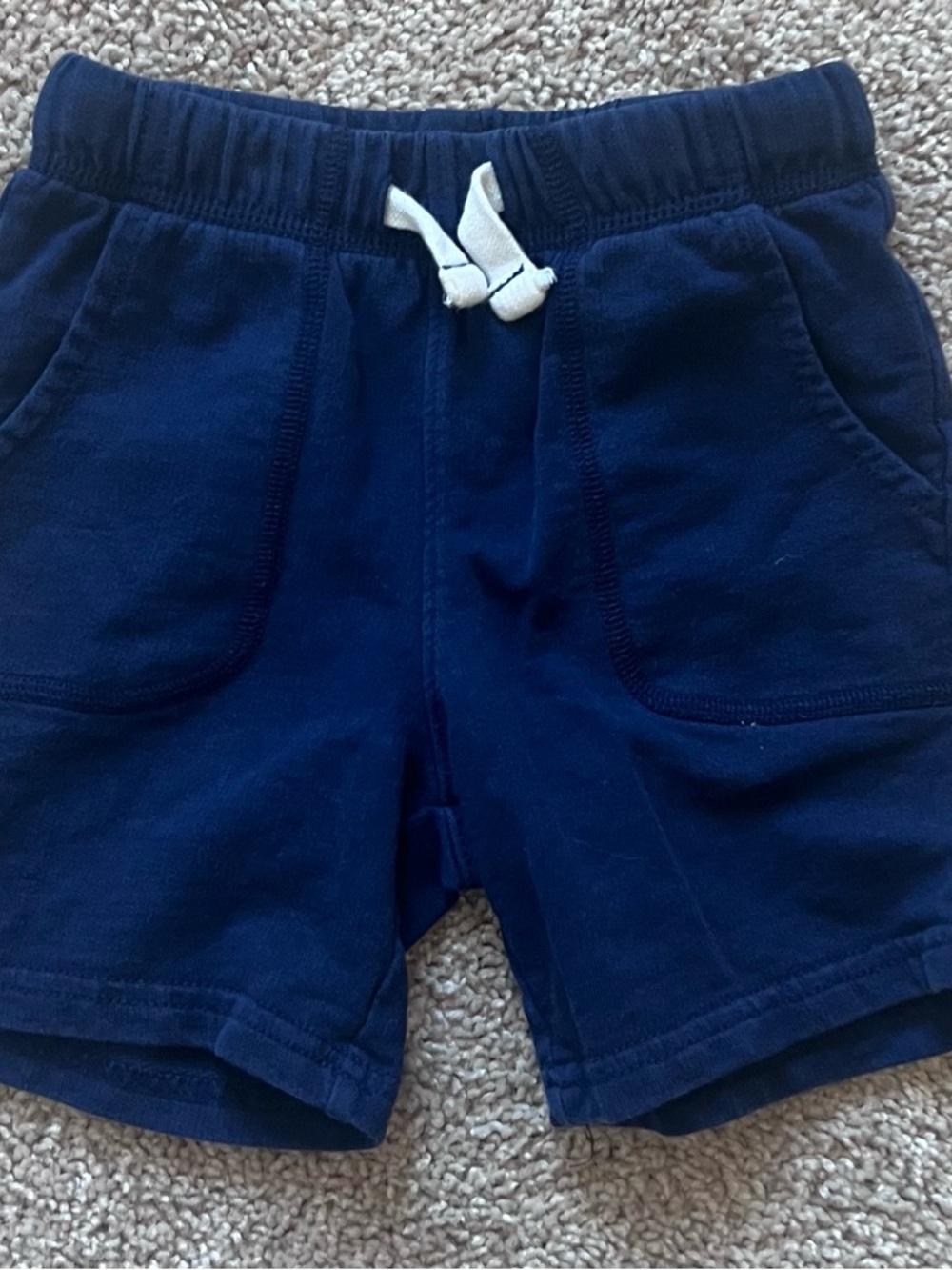 Carter's Navy Shorts with White Drawstring